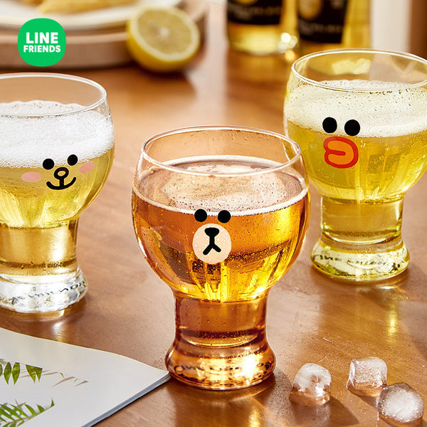 LINE FRIENDS - 玻璃啤酒杯 Glass Beer Cup 450ml