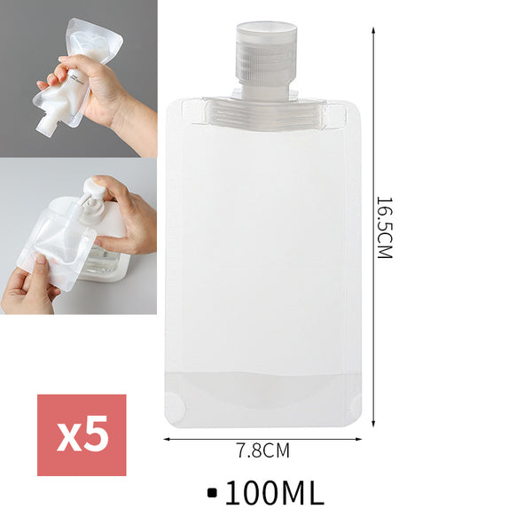 （5件裝）100ml 便攜一次性分裝瓶套裝