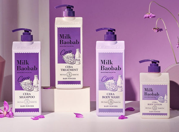 Milk Baobab - 韓國 順滑洗頭水/護髮素/潤膚露/沐浴露1200ml 爽身粉味 任選兩枝388