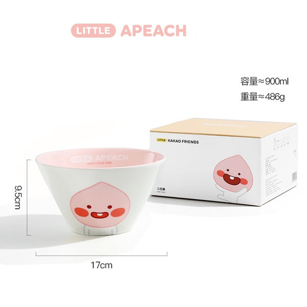 Kakao Friends - Apeach 陶瓷 麵碗 沙律碗 Apeach Ceramic Noodle Salad Bowl