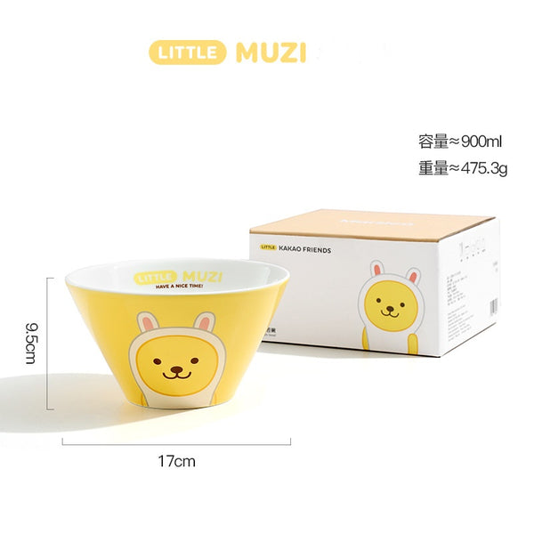 Kakao Friends - Muzi 陶瓷 麵碗 沙律碗 Muzi Ceramic Noodle Salad Bowl