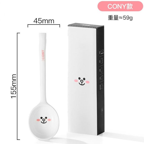 LINE FRIENDS - 可妮兔 兔兔 陶瓷 日式 匙羹 湯匙 勺子 Cony Rabbit Ceramic Japan Style Soup Spoon