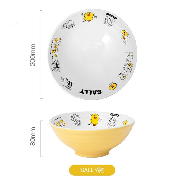 LINE FRIENDS - 莎莉 小雞 陶瓷 拉麵碗 沙律碗 Sally Chicken Salad bowl 1200ml